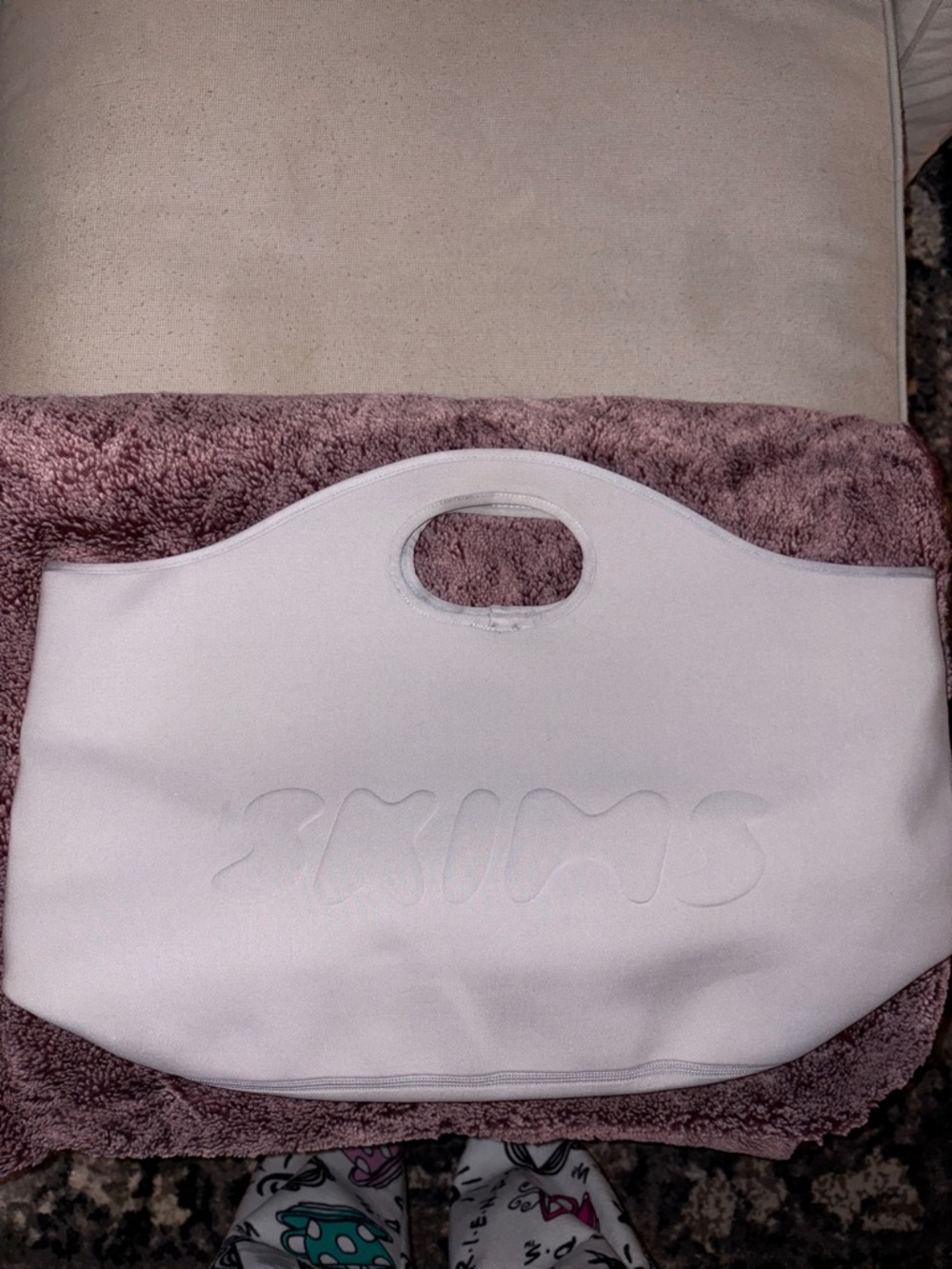 Skims Light grey beach Neoprene Tote with Cutout Handle